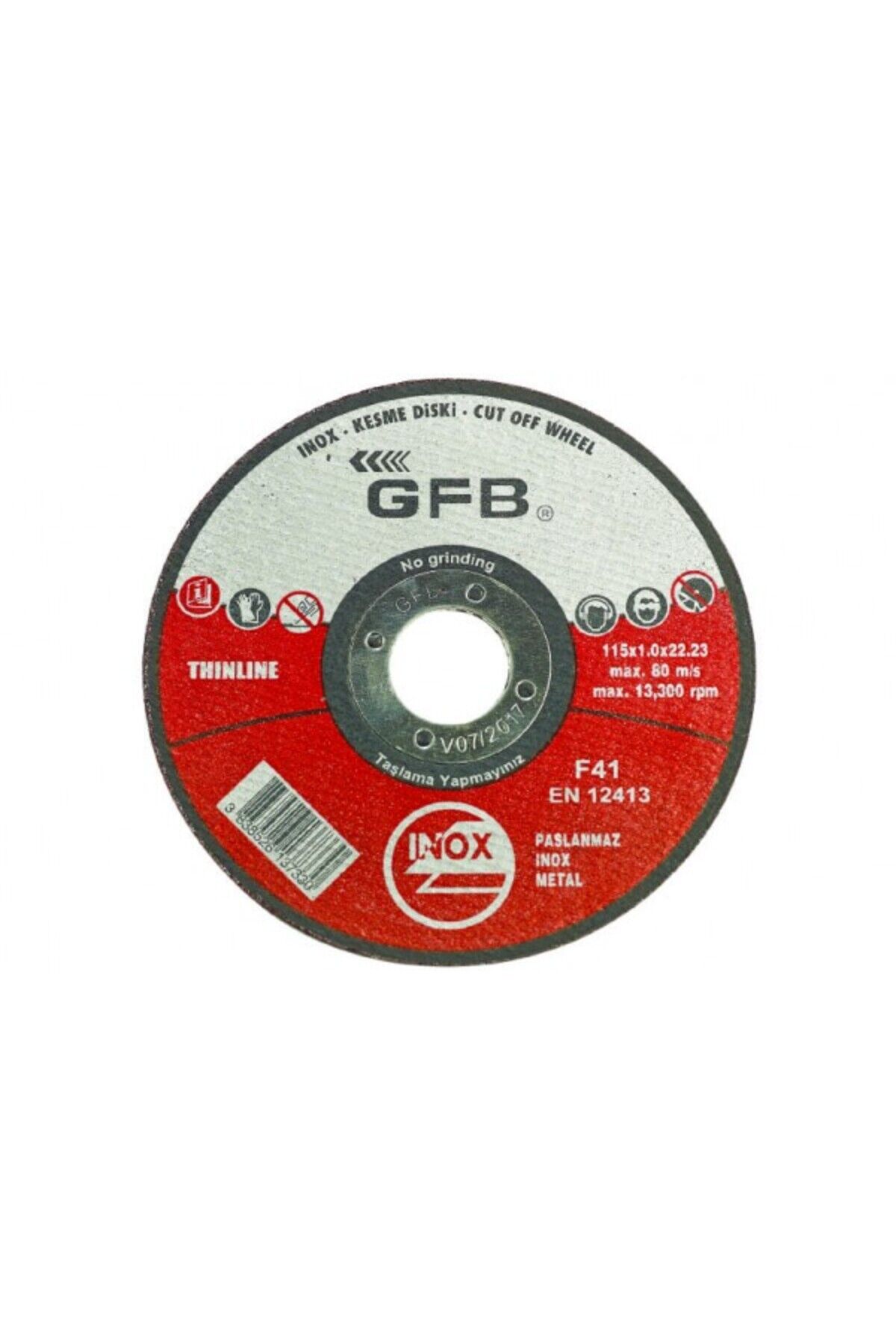 2351 İnox Kesici Taş 180 x 1,6 x 22,23 mm - 50 Adet