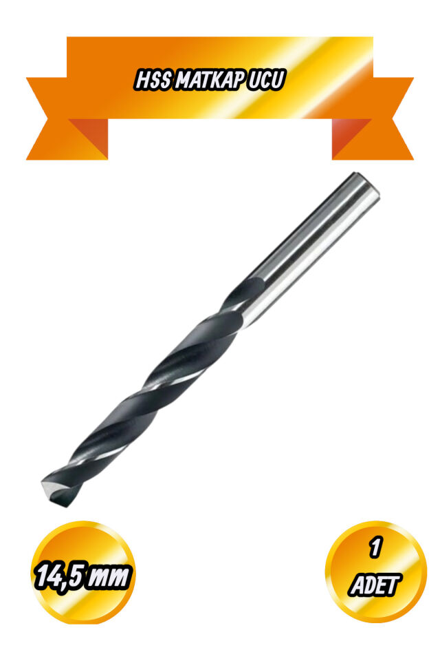 14,5 Mm Hss Matkap Uçları 1 Ad Metal Alüminyum Ahşap Plastik Çelik Delme Uç Delik Açma Uçları
