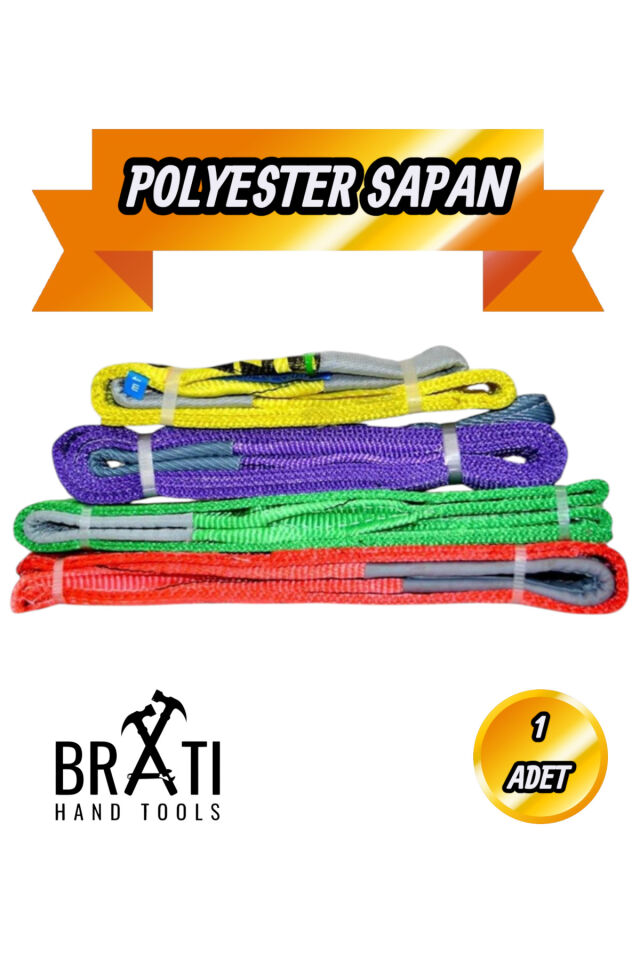 Sapan Polyester Spanzet 2 Ton 2 Metre Su Yeşili Sağlam Yük Kaldırma Taşıma İndirme Halat
