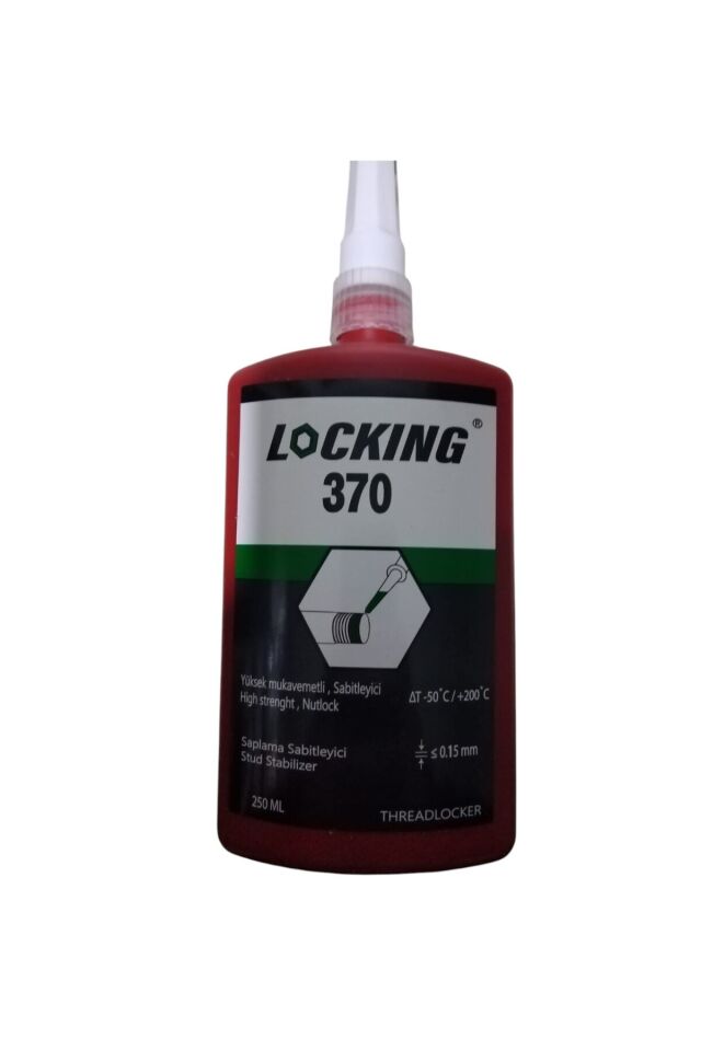 LOCKING 370 Yüksek Mukavemetli Sabitleyici CİVATA SABİTLEYİCİ -250 ml