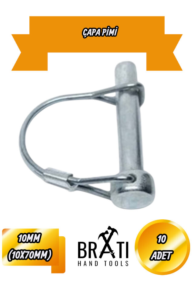 Çapa Pimi Uzun Yaylı Çapa Pimi 10 Mm 10 Adet