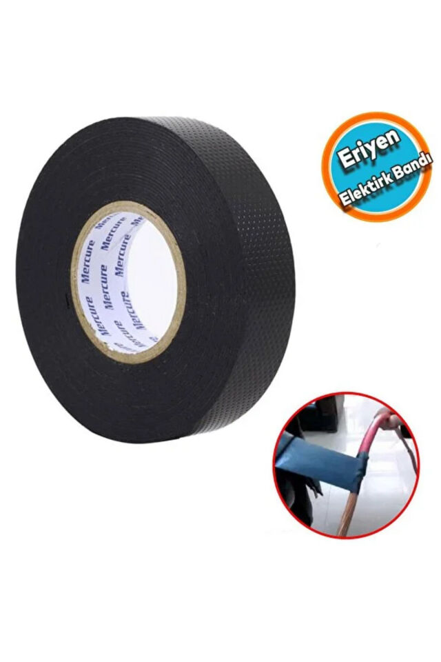 Yüksek Voltaj Eriyen Kauçuk Bant 19mm x 5 Mt Eriyen Bant
