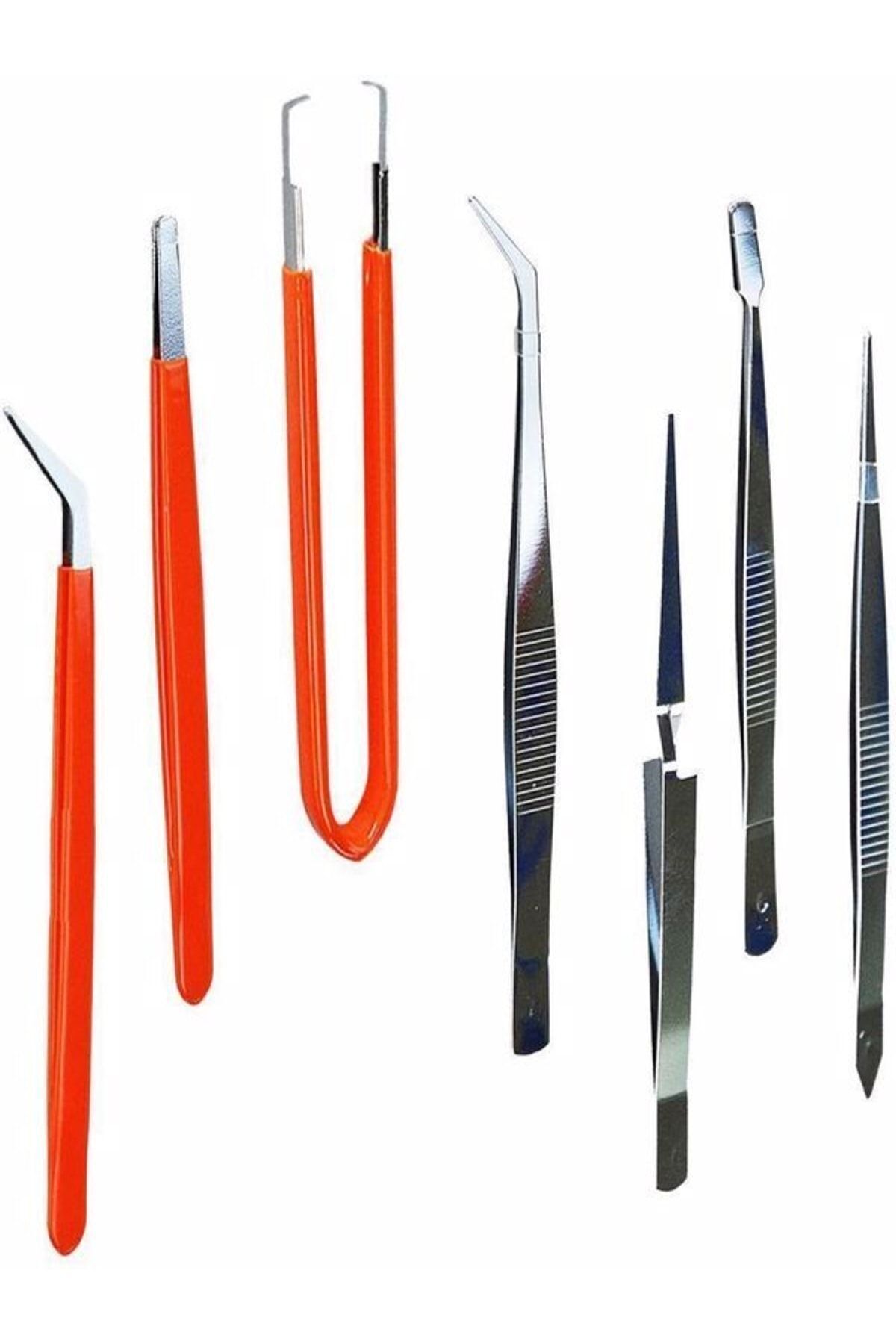 7 Parça Tamirci Cımbız Seti Saatçi Elektronikçi Cımbız Seti