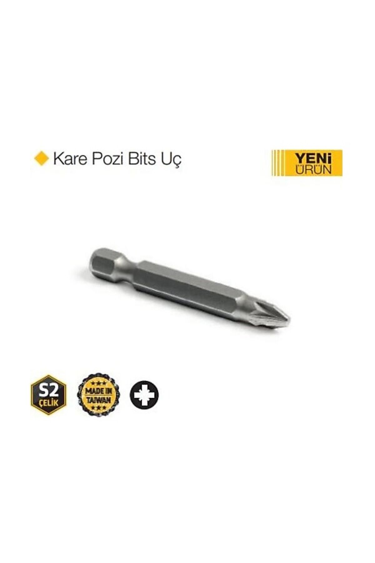 KARE POZİ ÇELİK BİTS UÇ PZ2x50MM ( 30 ADET )